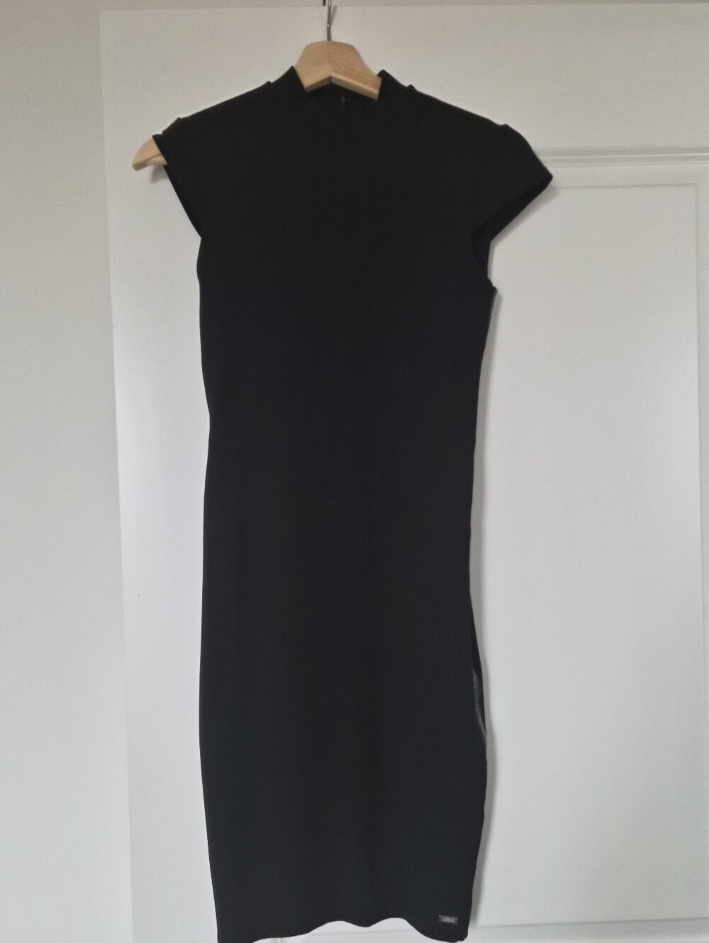 Armani Exchange Black Cap-Sleeve Mini Dress - Women's Elegant Bodycon